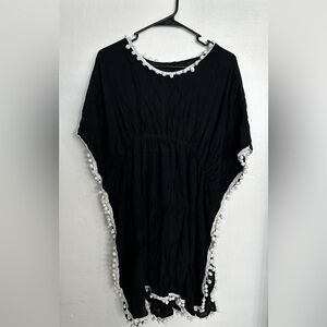 Black pompom cover up